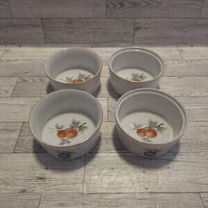 VTG Andrea By Sadek Fruit & Butterfly Oven to Table Cookware Ramekins SET OF 4